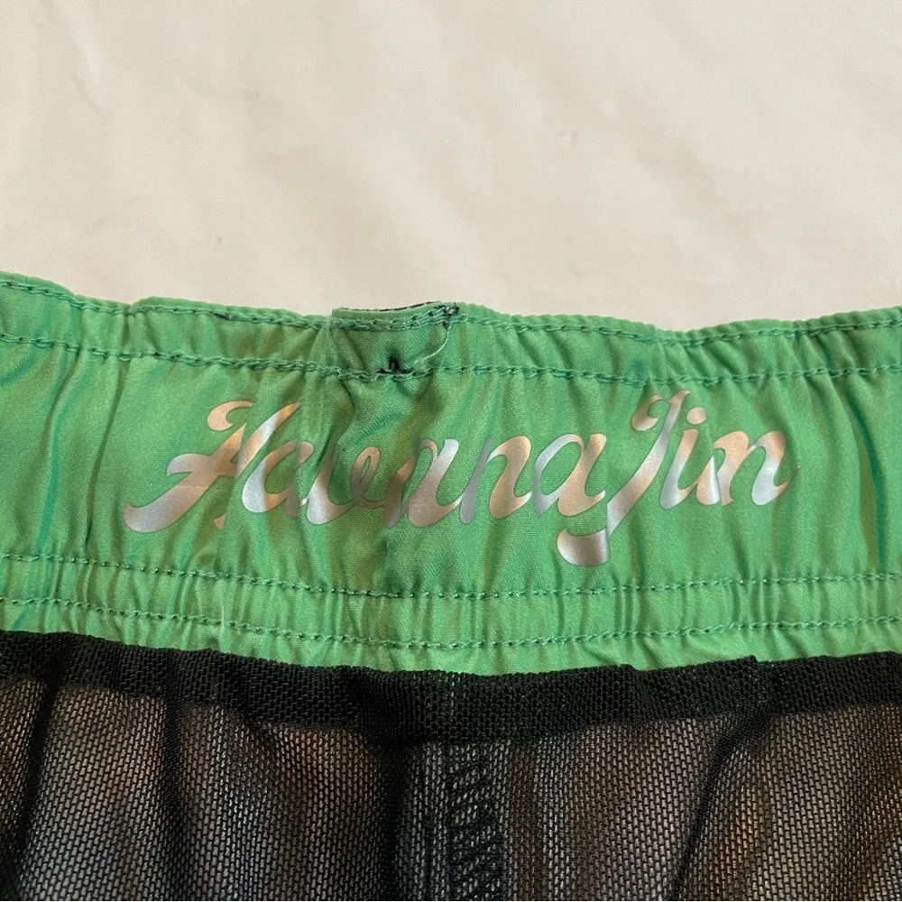 Havana Jim Mens Tropical Avocado Floral Swim Trunks Cargo Pocket Green Large NWT